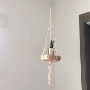 (2) Hanging macrame planters